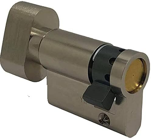 ABUS KE5N10 / 30 Halbzylinder mit Knopf Vernickelt E5 10 x 30 mm 10x30 mm Vernickelt, 10x30 mm Verni