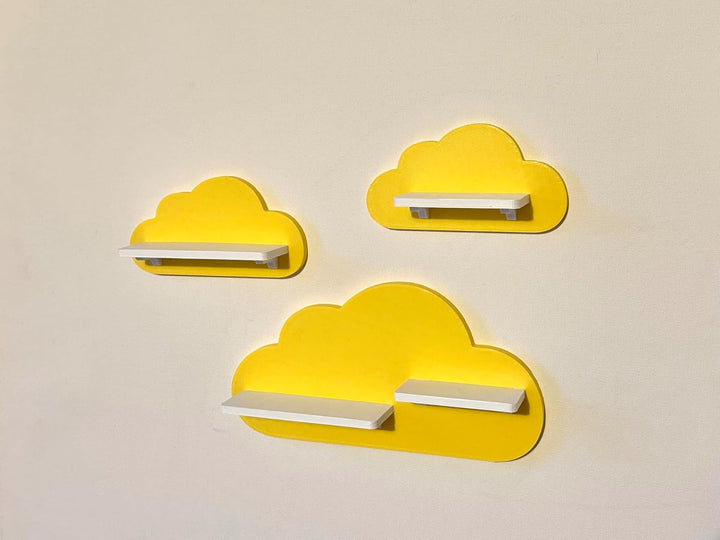 3er Wolken-Set passend/Kompatibel für die Toniebox Toniefiguren (Gelb), Gelb