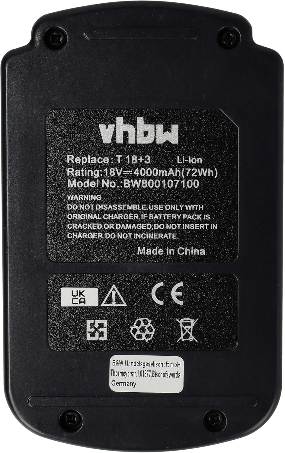 vhbw Akku kompatibel mit Festool VECTURO OSC 18 Li E-Basic Werkzeug (4000 mAh, Li-Ion, 18 V)