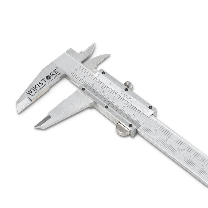 WIKISTORE TASCHEN MESSSCHIEBER NONIUS 200 MM mit 4 Funktionen, Ventesimal-Bremssattel mit 40-mm-Back