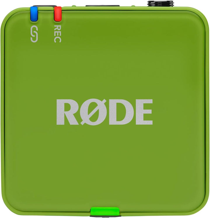 Rode Wireless GO Gen 3 Drahtloses 2-Kanal Mikrofon-Funksystem Grün mit keepdrum Mikrofasertuch, Grün