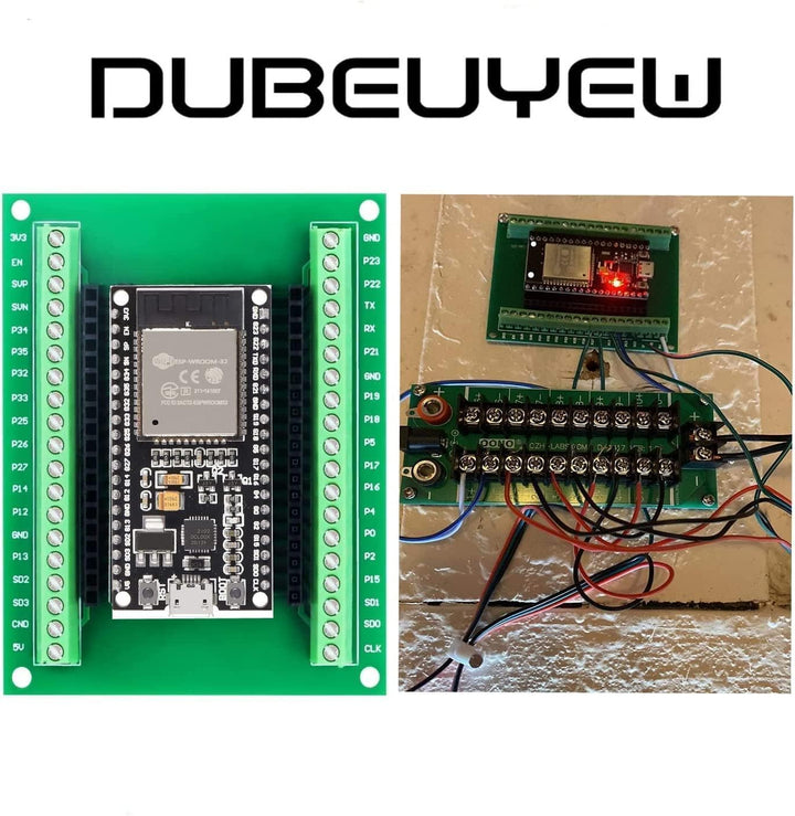 DUBEUYEW Entwicklungsboard 2,4 GHz Dual Core WLAN WiFi + Bluetooth 2-in-1 Mikrocontroller ESP-WROOM-
