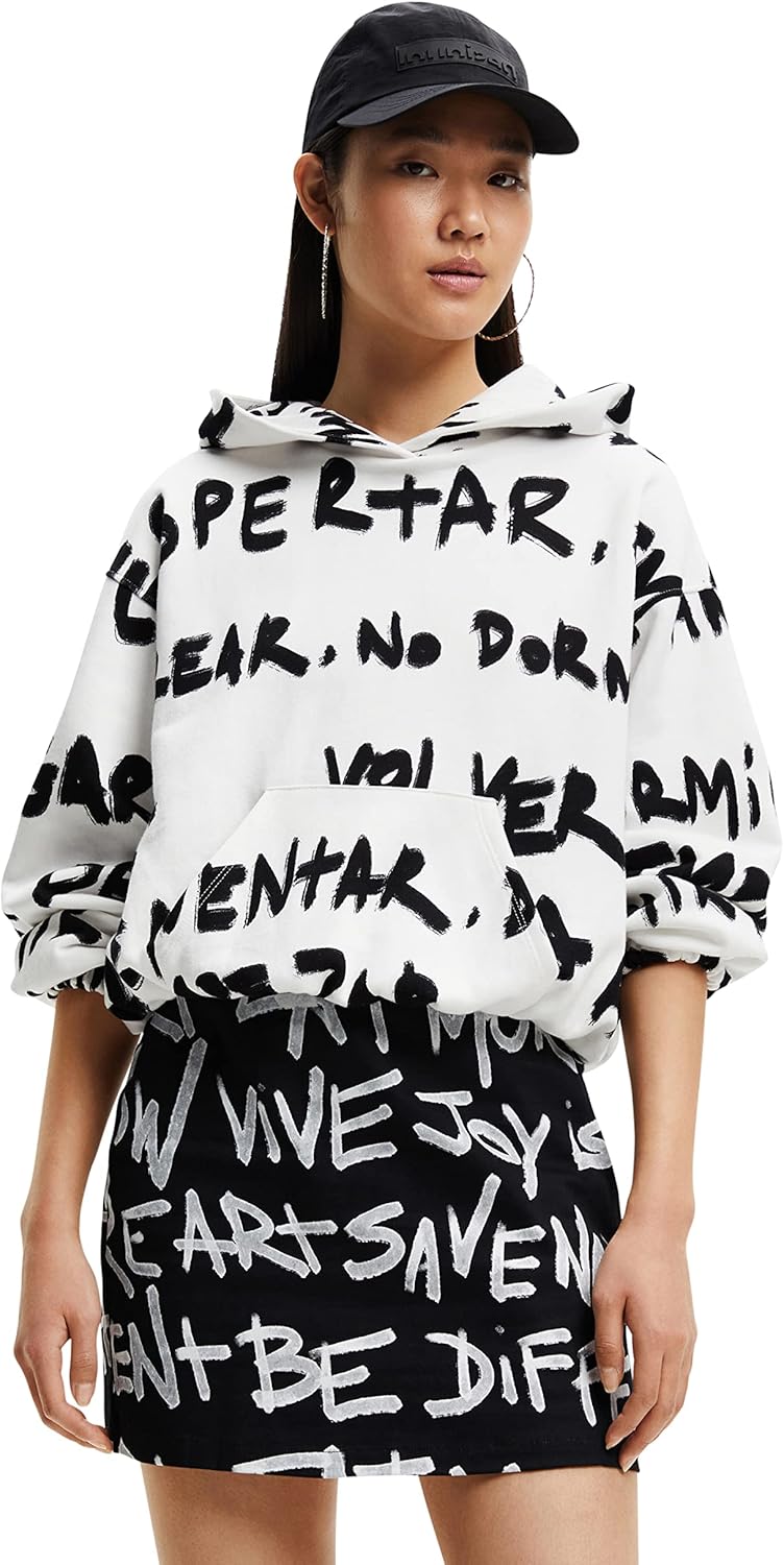 Desigual Damen Sweater M Weiss, M Weiss