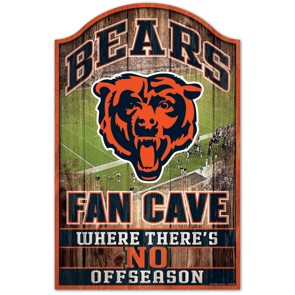 Wincraft NFL Fan Cave Holzschild, 27,9 x 43,2 cm Chicago Bears, Chicago Bears