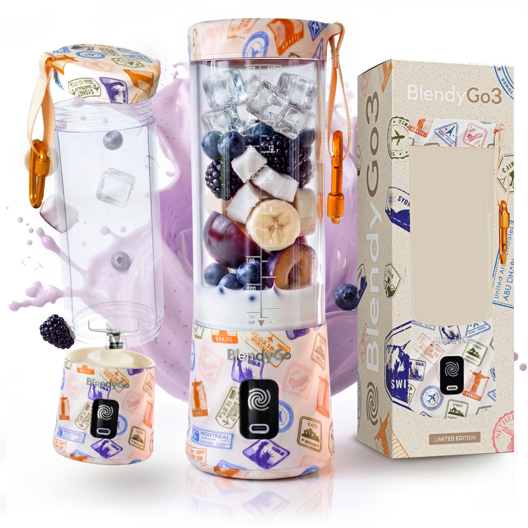 BlendyGo 3 Tragbarer Mixer, Blender, Mini Standmixer, 550 ml, Smoothie maker, Mixer smoothie maker t
