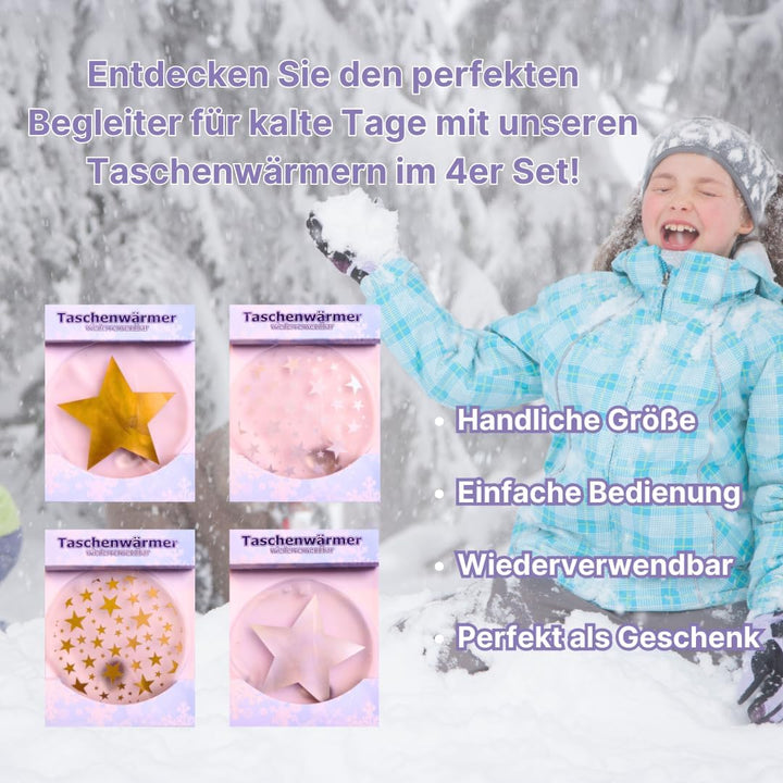 Taschenwärmer wiederverwendbar, Handwärmer, Wärmekissen, Wärmepads, Fingerwärmer für Kinder und Erwa