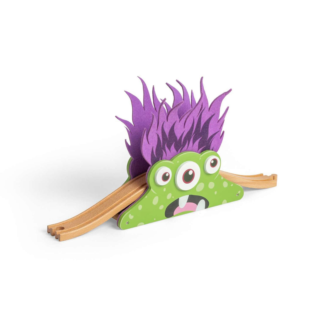 Bigjigs Rail Monster Bridge - Themed Wooden Train Set Accessory For Children, Kids Trains & Accessor
