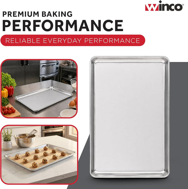 Winware 13 Inch x 18 Inch Aluminum Sheet Pan by Winware by Winco, 1
