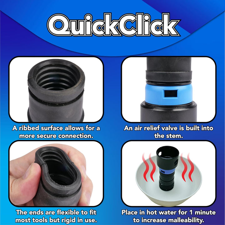 Cen-Tec Systems 95237 Quick Click Erweitertes Multi-Brand Elektrowerkzeugadapter-Set für Staubsammlu