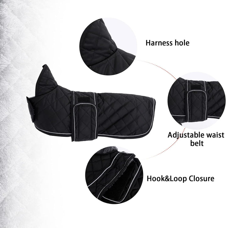Geyecete - Warmer wintermantel für dackel Hunde,Hunde Winterjacken mit plüschfutter,Outdoor jacken m