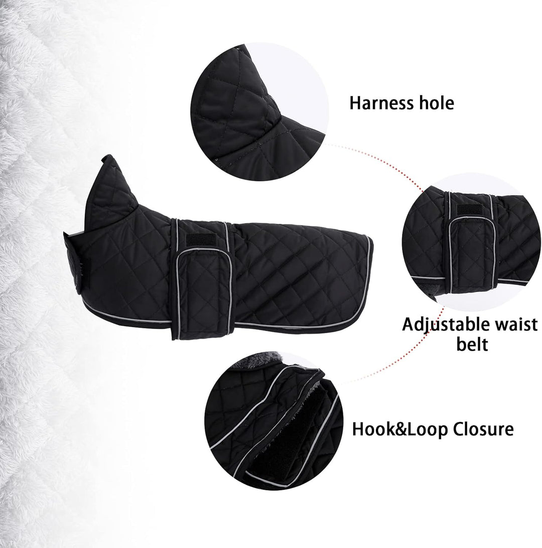 Geyecete - Warmer wintermantel für dackel Hunde,Hunde Winterjacken mit plüschfutter,Outdoor jacken m