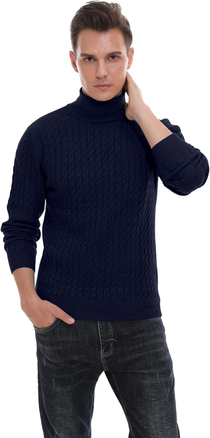 Hisir Rollkragenpullover Herren Klassischer Pullover Herren Warmer Winter Slim Fit Strickpullover Pu