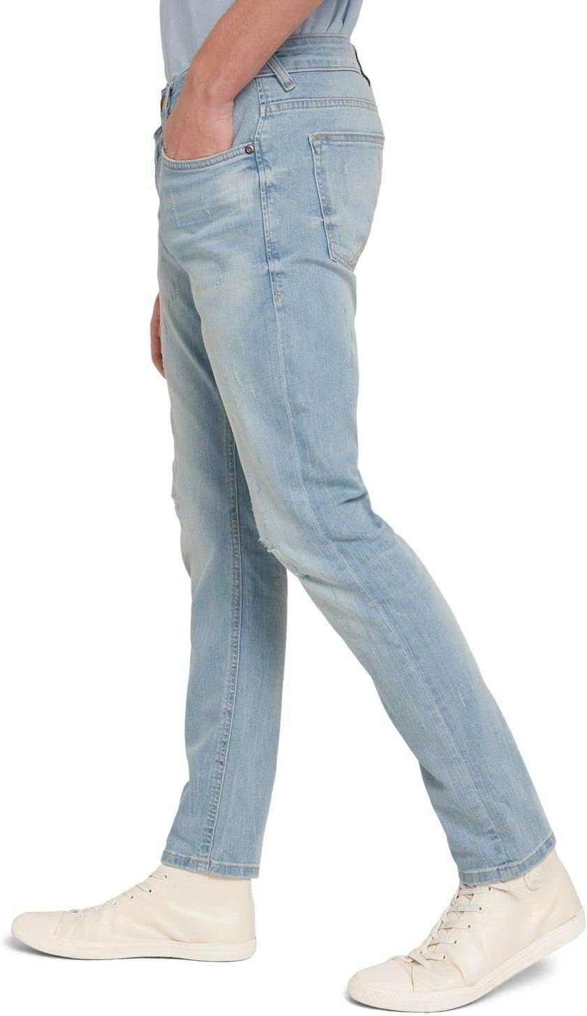 TOM TAILOR Denim Herren Piers Slim Jeans 29W / 34L 10117 - Used Bleached Blue Denim, 29W / 34L 10117