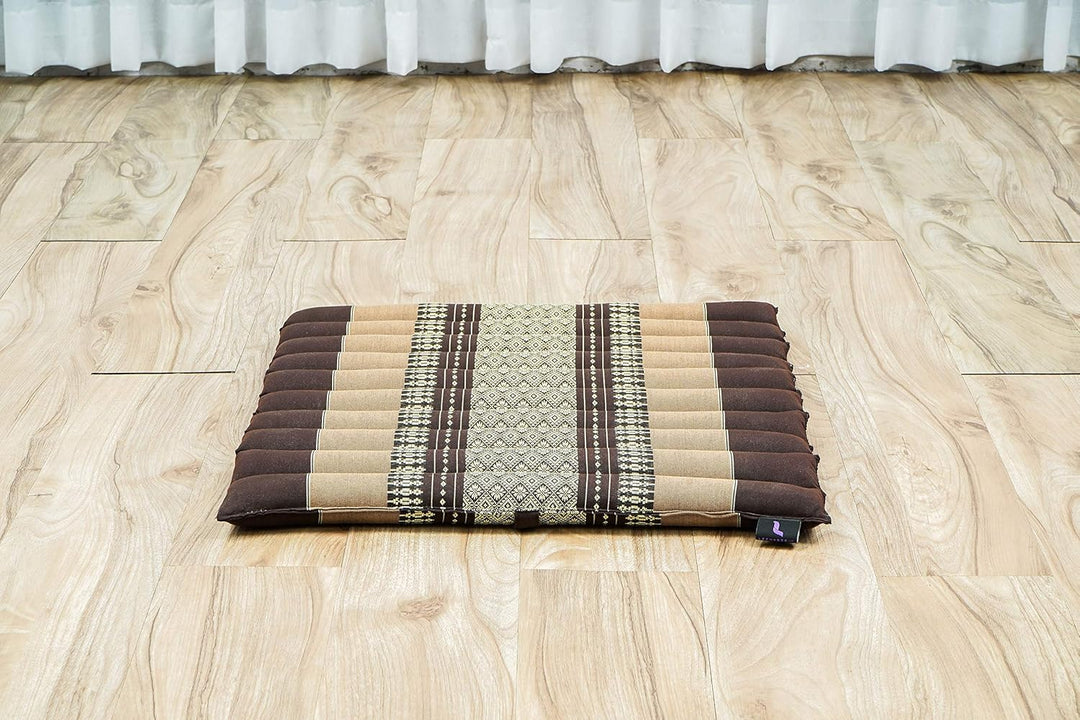 Leewadee Meditationsset Yogaset aus Meditationskissen Zafu und Kleiner rollbarer Sitzmatte Zabuton Ö
