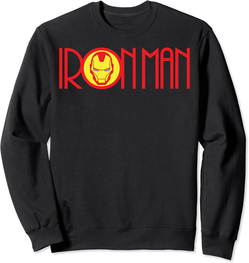 Marvel Iron Man Long Font Mask Logo Sweatshirt