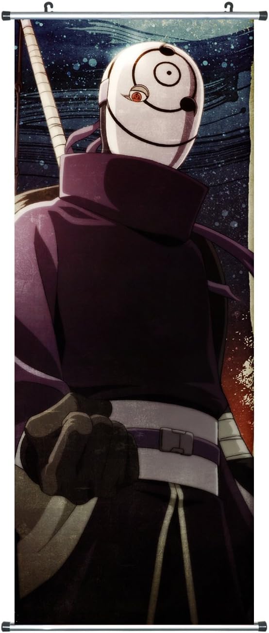 CoolChange Grosses Anime Rollbild/Kakemono aus Stoff Poster, 100x40cm, Motiv: Obito Uchiha/Tobi Obit