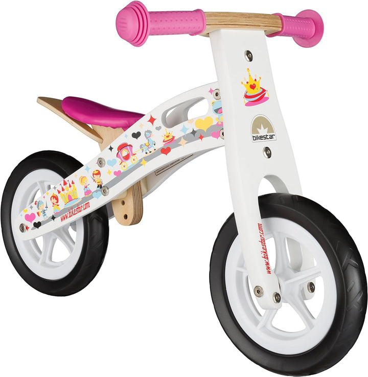 BIKESTAR Kinderlaufrad Lauflernrad Kinderrad für Mädchen ab 2-3 Jahre | 10 Zoll Kinder Laufrad Holz