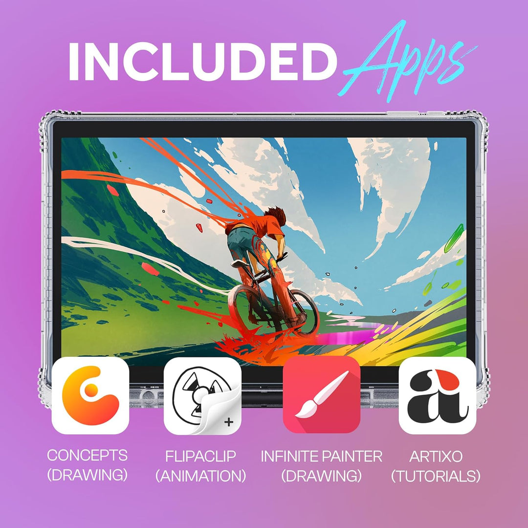 PicassoTab X14 Grösstes Eigenständiges Zeichentablett, Kein Computer erforderlich, Eingabestift, Tra