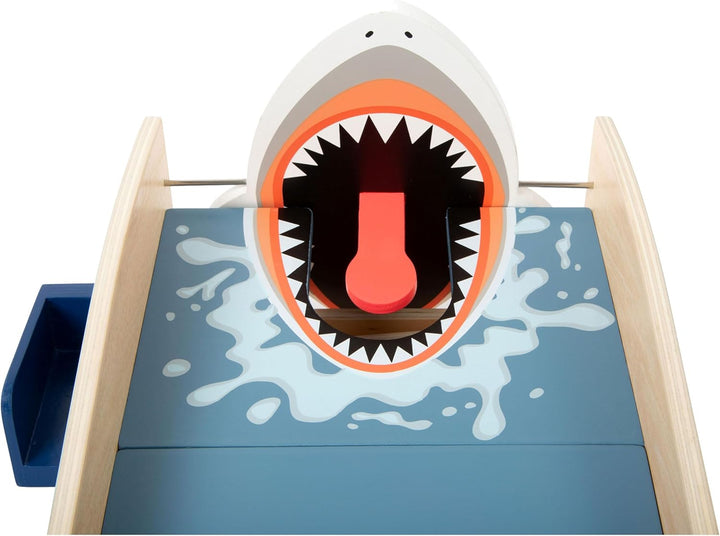 small foot Minigolf "Shark Attack" aus Holz, mit integriertem Schnapp-Mechanismus, ab 3 Jahren, 1158