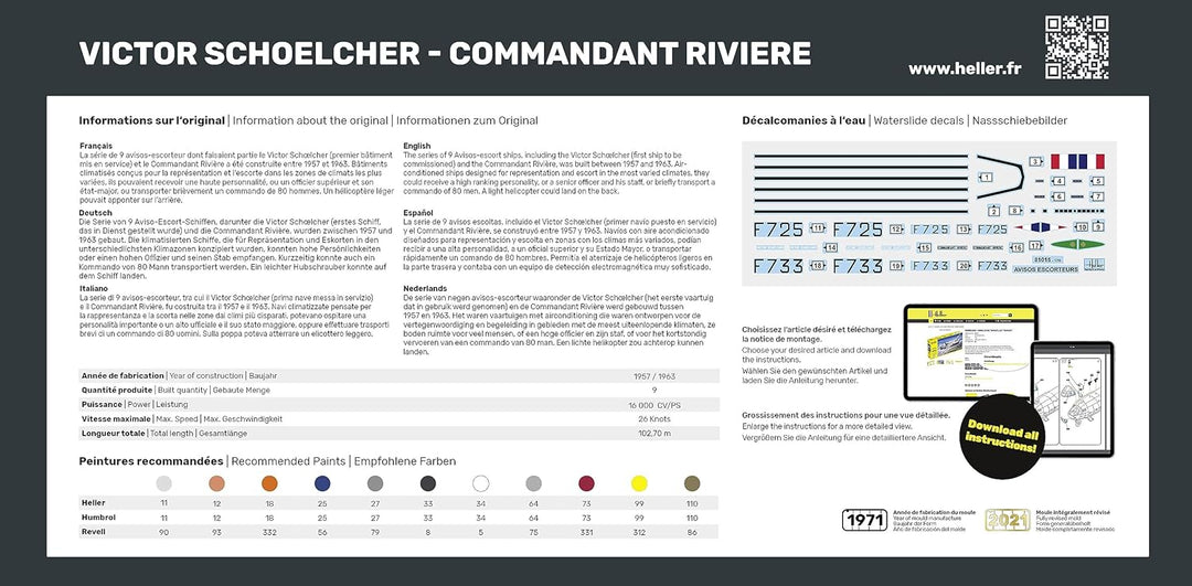 heller - 1/400 Victor Schoelcher - Commandant Rivierehel81015