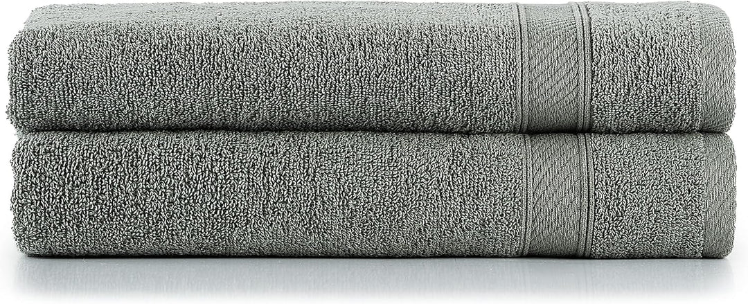 nottoc Badetücher Set Grün Dunklegrün 2 er Pack Baumwolle 70x140 cm, sehr saugfähig, weiches Gefühl