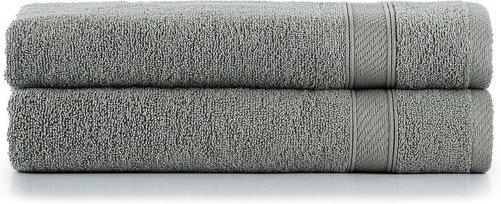 nottoc Badetücher Set Grün Dunklegrün 2 er Pack Baumwolle 70x140 cm, sehr saugfähig, weiches Gefühl