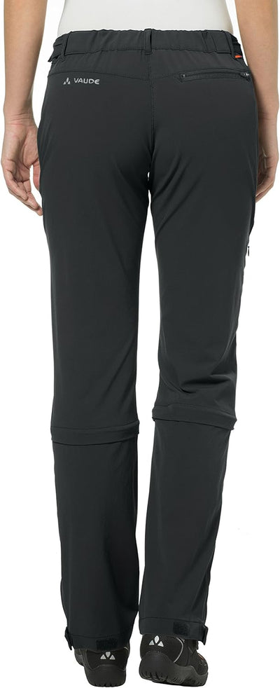 VAUDE Damen Women's Farley Stretch Capri T-Zip Ii Hose, black, 34-Long