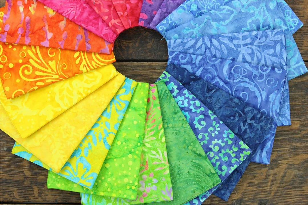 LoudElephant Baumwoll-Batik-Stoffbündel – Fat Quarter – Rainbow Treat Regenbogen-leckerli, Regenboge