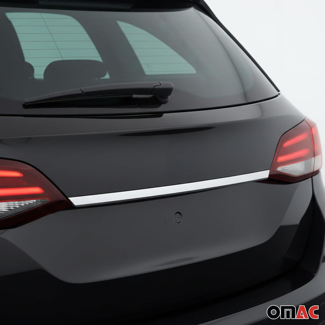 OMAC Kofferraumleiste Heckleiste kompatibel mit Opel Astra K Sports Tourer Edelstahl Chrom