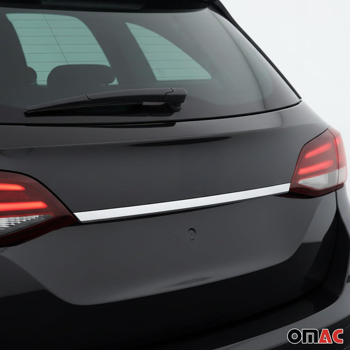 OMAC Kofferraumleiste Heckleiste kompatibel mit Opel Astra K Sports Tourer Edelstahl Chrom