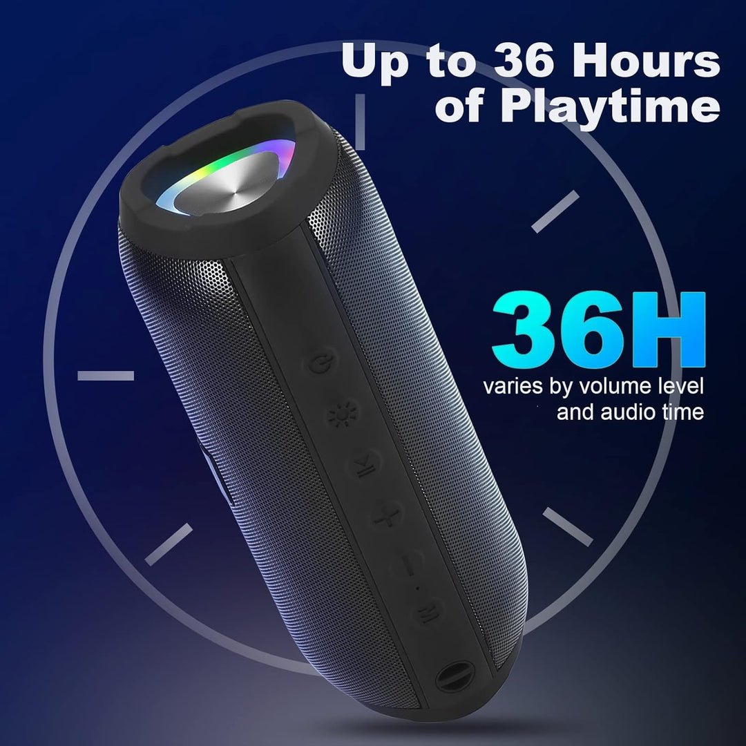 Ykall Bluetooth Lautsprecher 20w, LED Musikbox, Bluetooth Box, Wasserdicht IPX6,360° HD Stereo Lauts