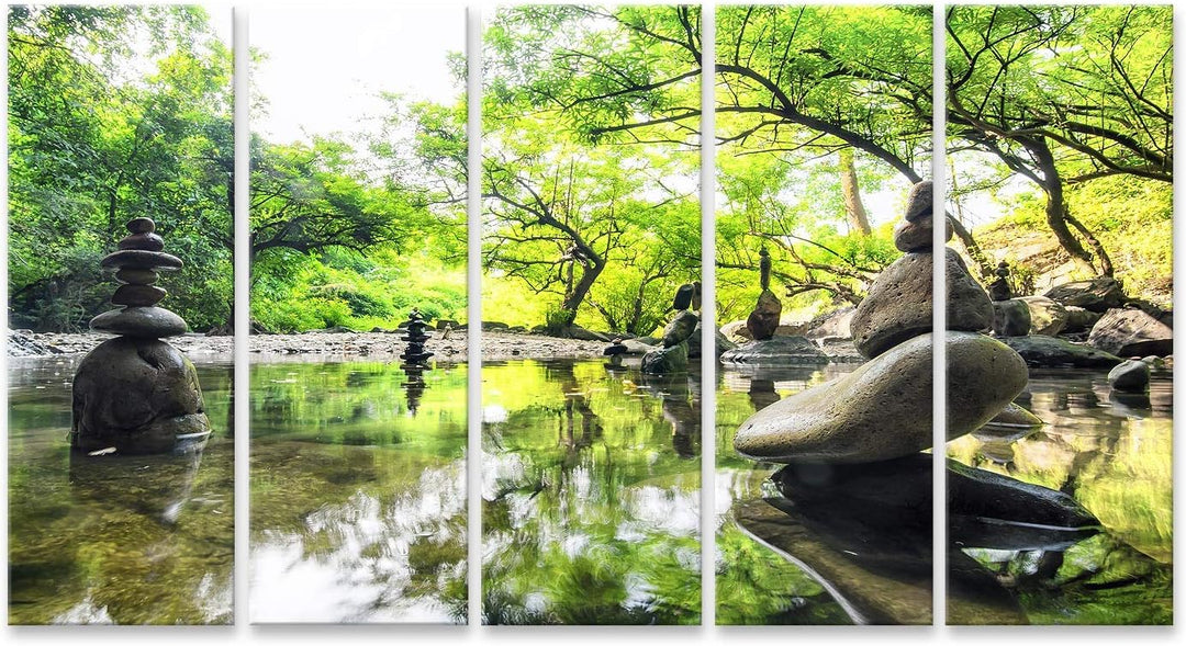 islandburner Bild auf Leinwand Zen Meditation Landschaft Ruhe Spirituelle Natur Umwelt Stein Balance