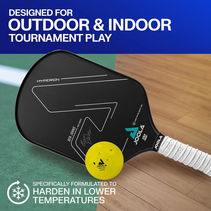 JOOLA Pickleball Primo 3Sterne hochwertige Outdoor und Indoor Spiel-Bälle mit USAPA Zertifizierung,