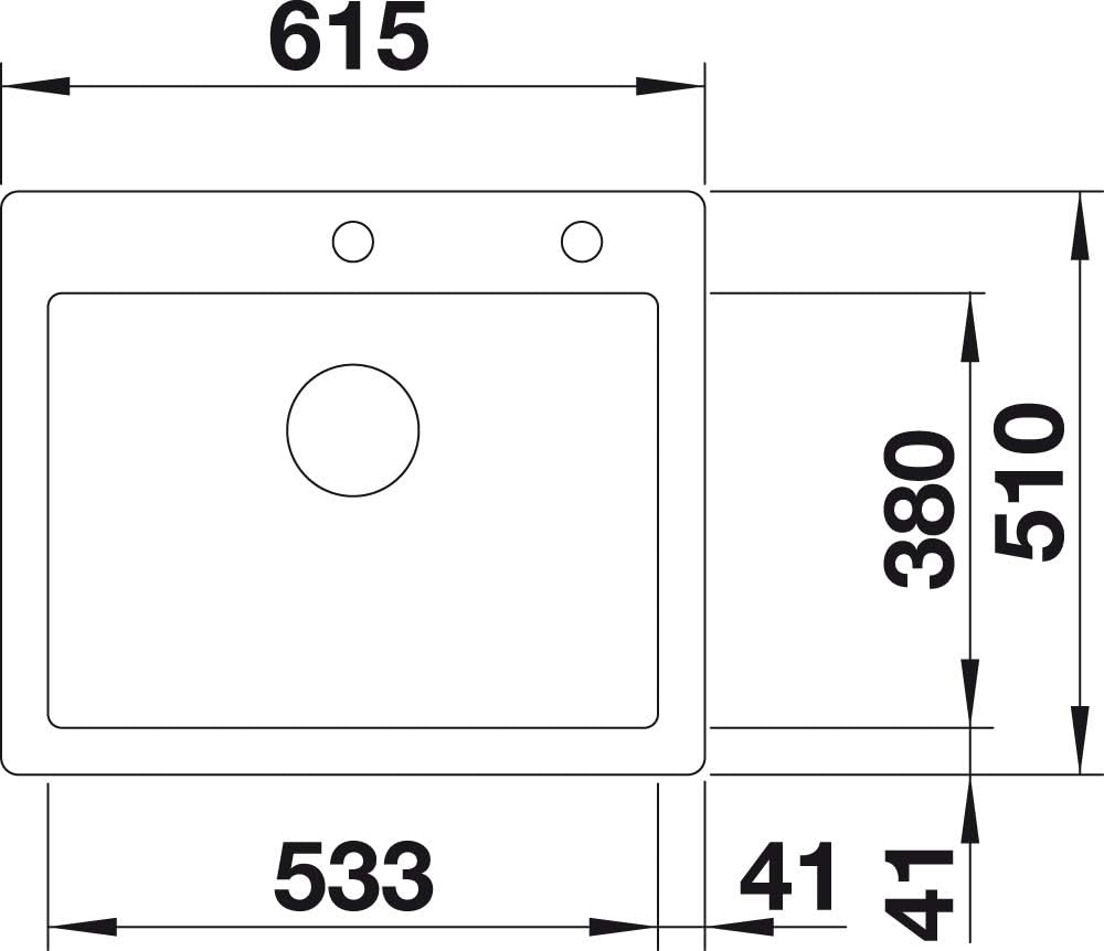 BLANCO PALONA 6 | Keramik basalt | Einbauart: Einbau von Oben | mit Ablauffernbedienung | 60er Unter