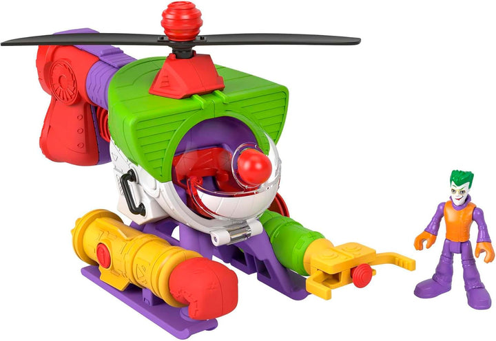 IMAGINEXT DC Super Friends Joker Robocopter - 2-in-1-Helikopter mit Verwandlungsfunktion und Geschos