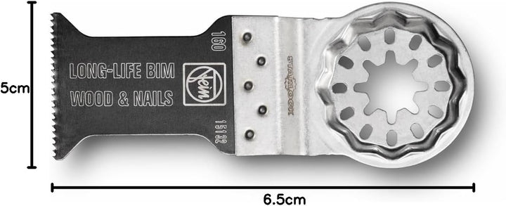 Fein E-Cut Long-Life Sägeblatt, 3 Stück (Aufnahme Starlock Plus, Grösse 65x50 mm, geschränkter Holzv