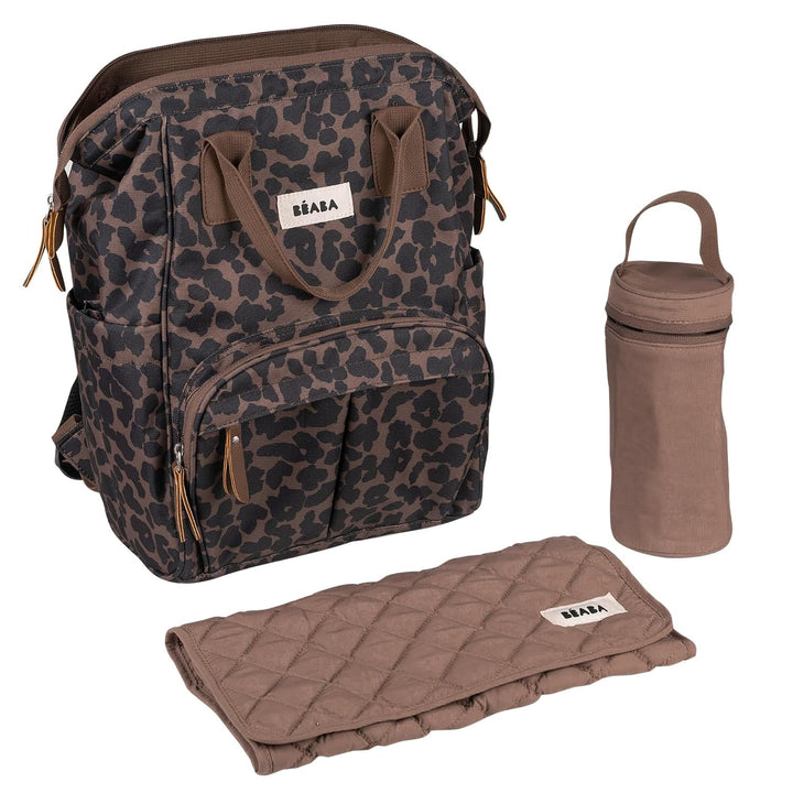 BÉABA, Wellington Wickelrucksack, viel Stauraum, Leopard