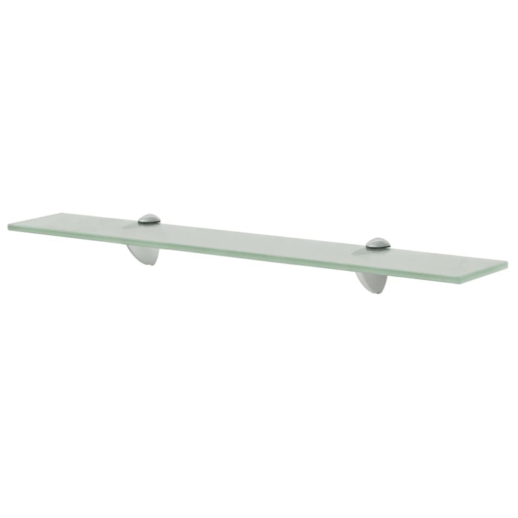 vidaXL Wand Regal Glasregal Glasboden Glasablage Badregal Mattiert 60x10 cm 8 mm Weiss 60 x 10 cm/1,