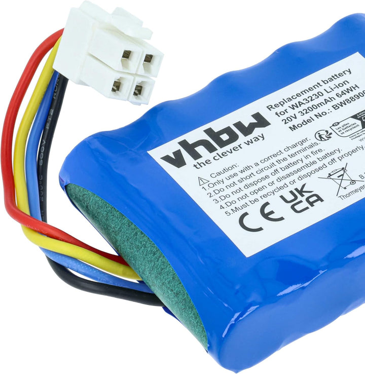 vhbw Akku kompatibel mit Ferrex 800m2 2021, 800m2 Rasenroboter Rasenmäher (3,2Ah, 20V Li-Ion)