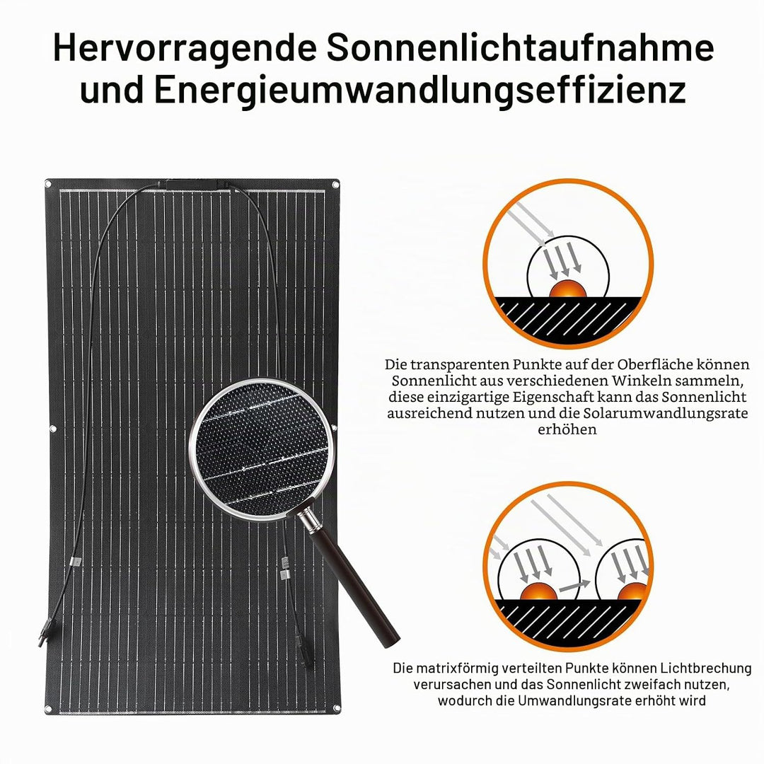 Aysolar 300W 12V Solarpanel Flexibel 3x100W 18V ETFE Monokristallines Solarmodul Photovoltaik für Wo
