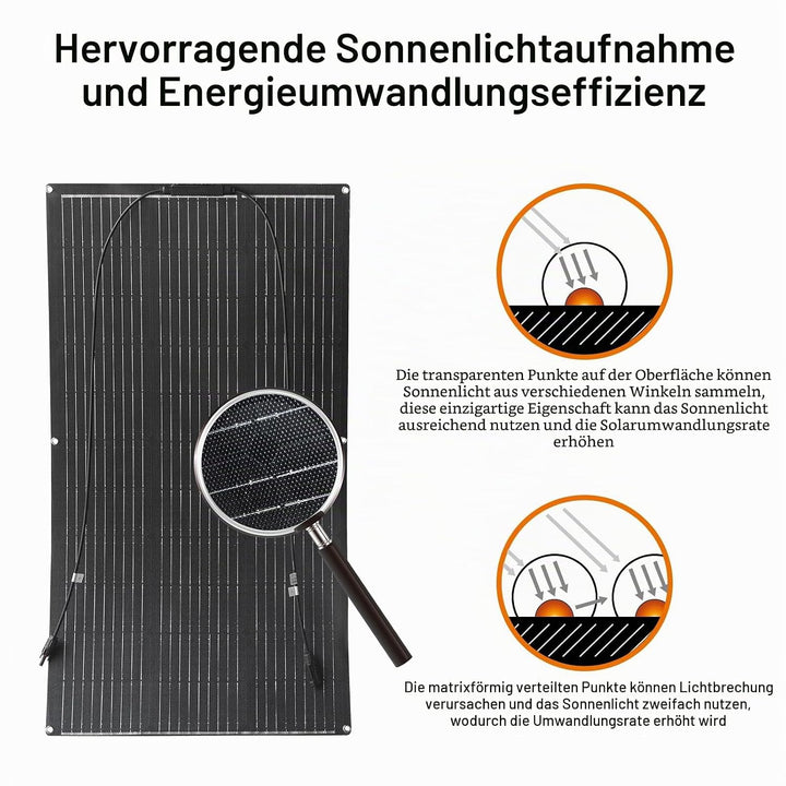 Aysolar 300W 12V Solarpanel Flexibel 3x100W 18V ETFE Monokristallines Solarmodul Photovoltaik für Wo