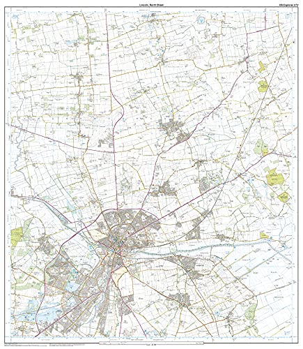 Lincoln (OS Explorer Active Map, Band 272), Karte