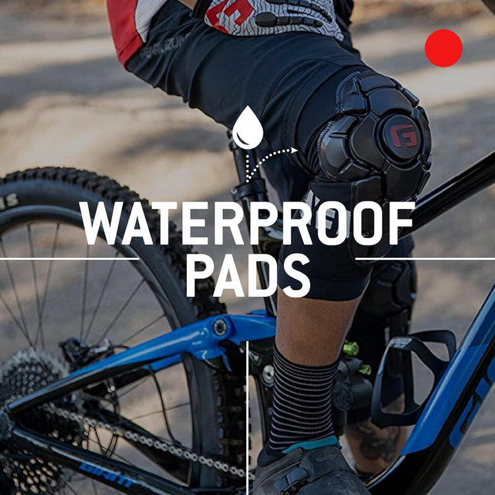 G-Form Pro-X3 Mountainbike Knieschützer - Knieschoner für Männer und Frauen - Schwarz, Jugend S/M