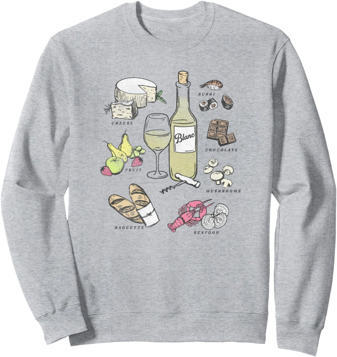 Trendy Wine and Fine Foods Chart Sweatshirt
