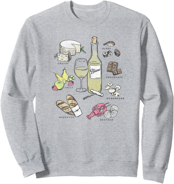 Trendy Wine and Fine Foods Chart Sweatshirt