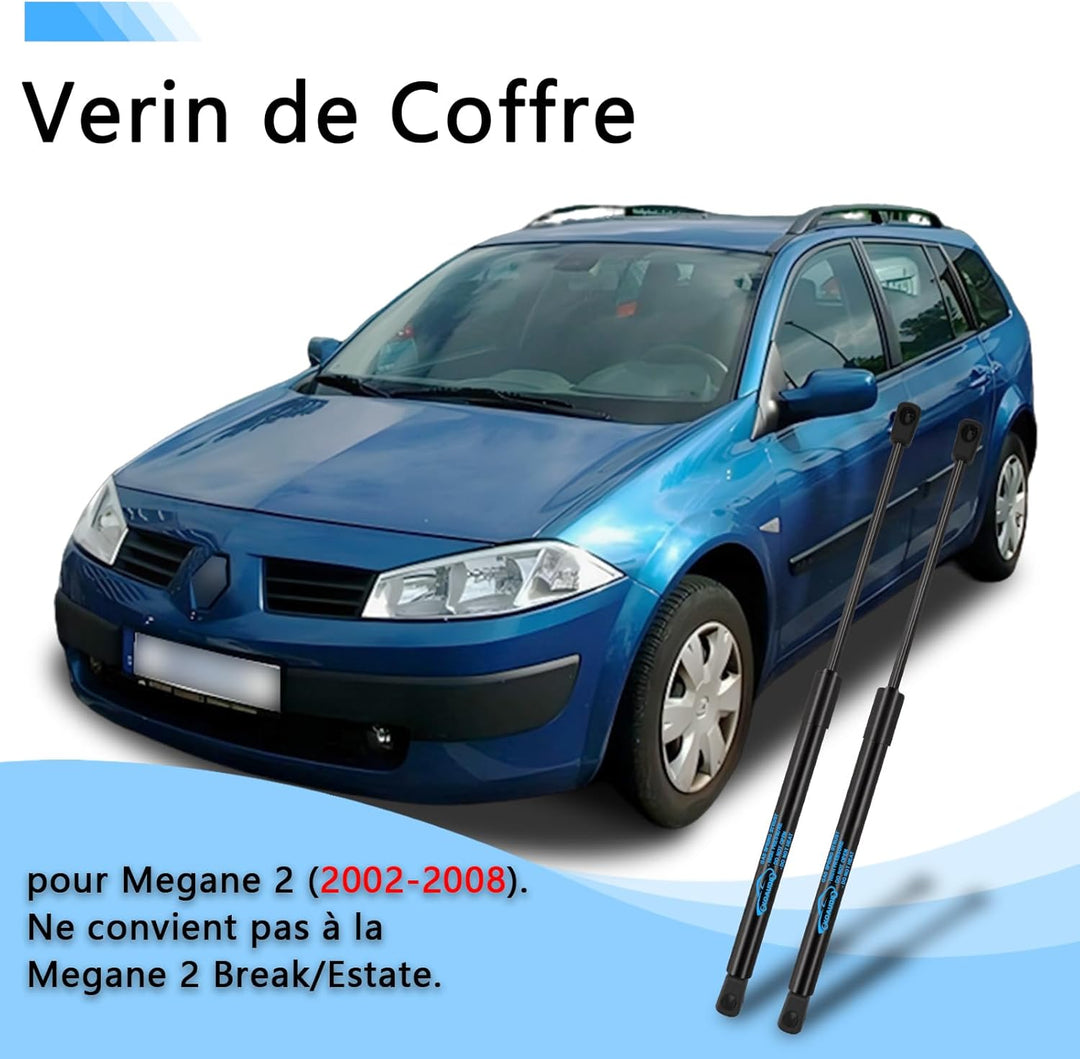 2x Heckklappendämpfer für Megane 2 (2002-2008) Gasdruckdämpfer Gasfeder Heckklappe Kofferraum Dämpfe