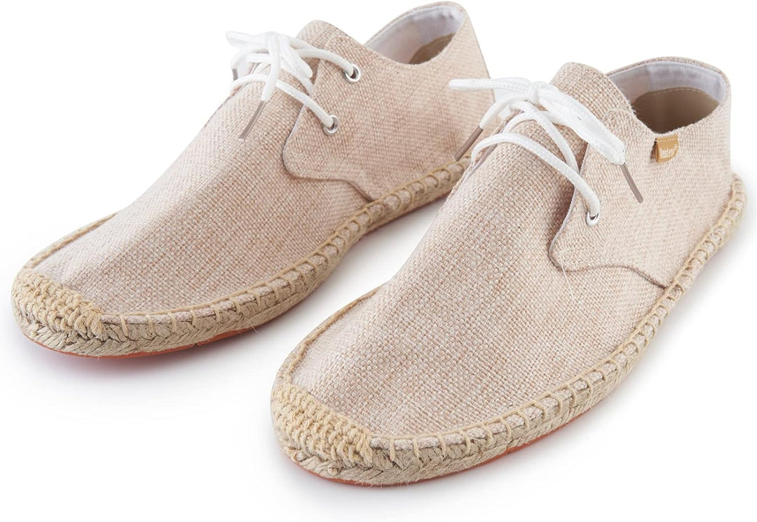 Alexis Leroy Lace Up Herren Espadrilles 42 EU Aprikose 22ss, 42 EU Aprikose 22ss