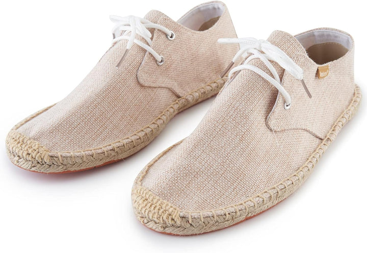 Alexis Leroy Lace Up Herren Espadrilles 42 EU Aprikose 22ss, 42 EU Aprikose 22ss
