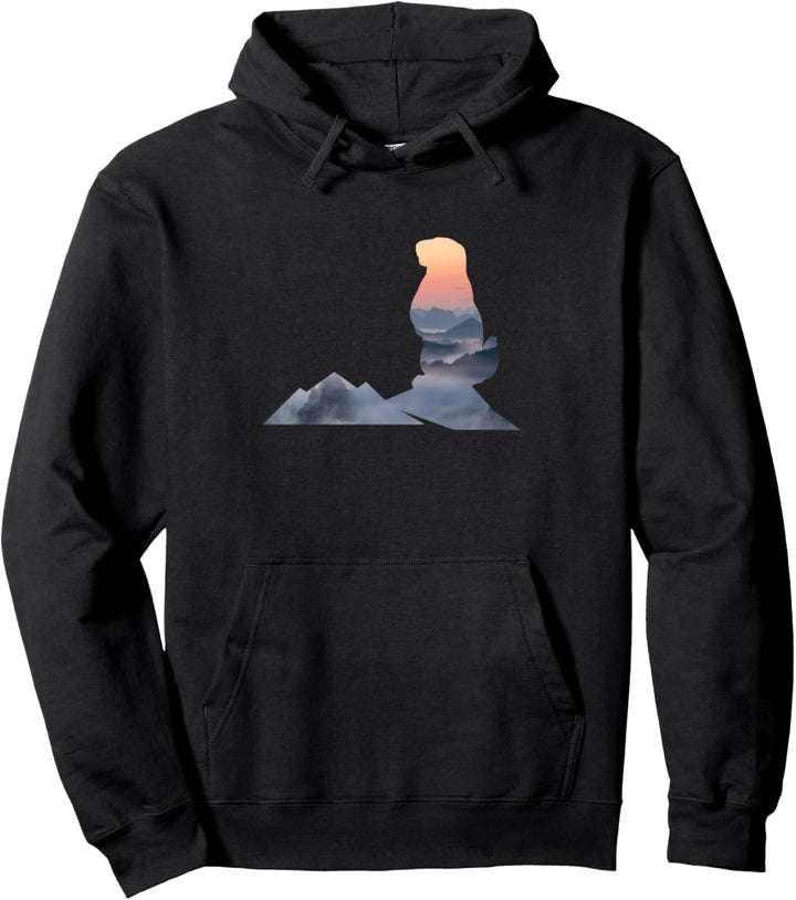 Murmeltier Berge Alpen Wandern Klettern Geschenk Pullover Hoodie
