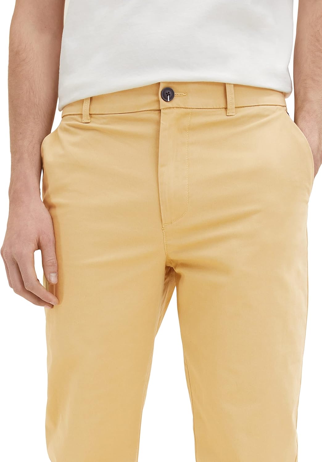 TOM TAILOR Denim Herren Relaxed Chino Hose M 31041 - Brown Rice, M 31041 - Brown Rice